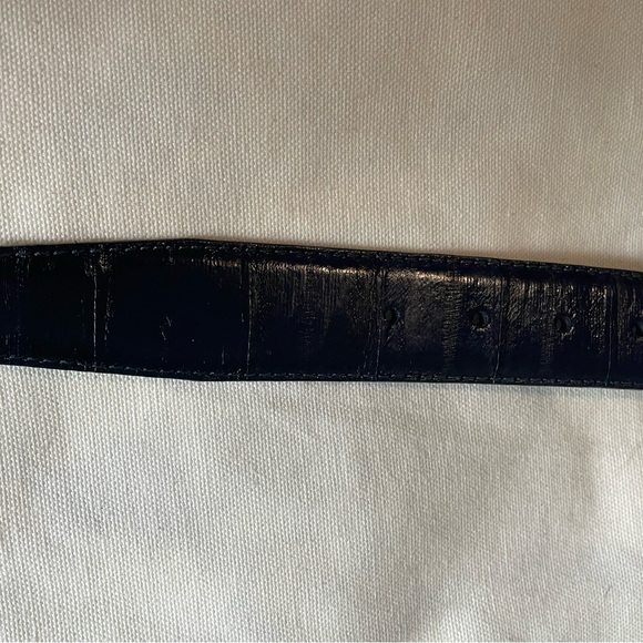 Men’s Genuine Leather Dark Blue Belt Size 52 Iguana - Picture 9 of 12